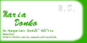 maria donko business card